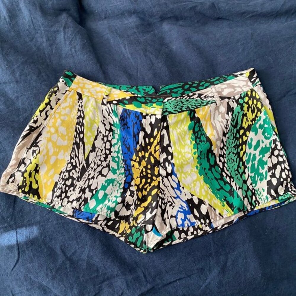 Multi-colored BCBG MaxAzria Print Silky Short (Size Medium)